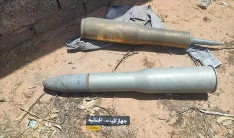 استخراج قذيفتين مدفعيتين في السراج بطرابلس استخراج قذيفتين مدفعيتين في السراج بطرابلس