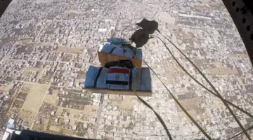 الاستمرار في الإغاثة الجوية المصرية إلى غزة – الصور والفيديوهات