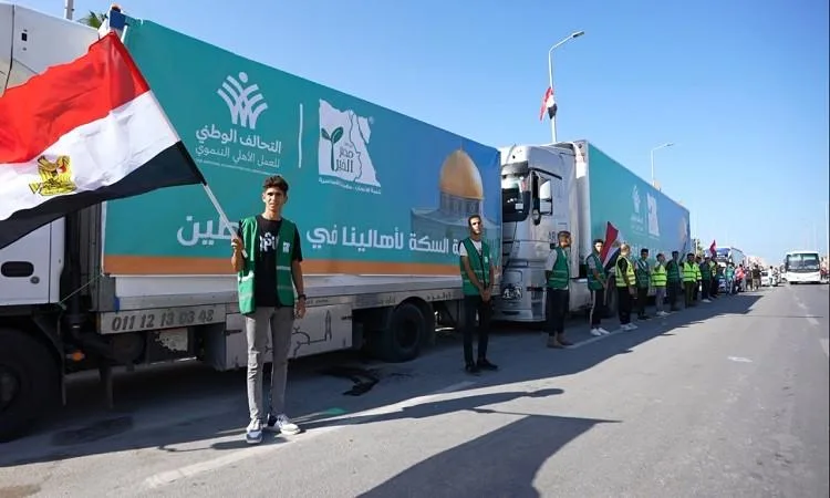 التحالف الوطني يعلن عن استعداد القافلة “11” إلى قطاع غزة التحالف الوطني يعلن عن استعداد القافلة “11” إلى قطاع غزة