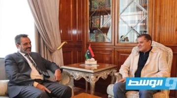 الدبيبة يناقش مع رئيس كتلة التوافق في مجلس الدولة تعزيز جهود تنظيم الانتخابات