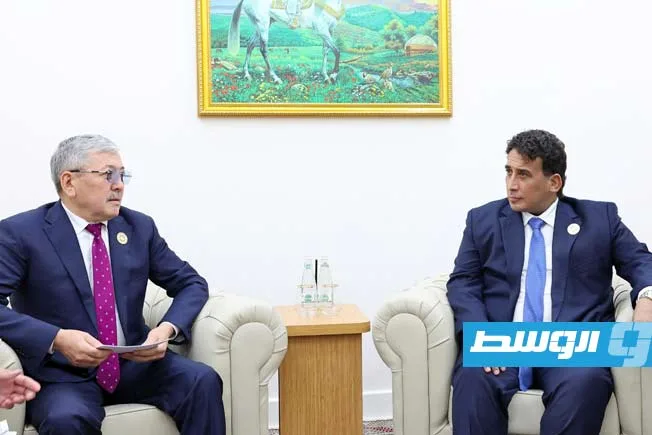 المنفي يلتقي برئيس وزراء قرغيزستان لبحث تطوير التعاون الاقتصادي والثقافي