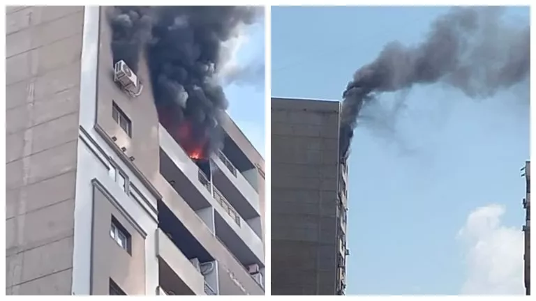 النيران تلتهم شقة في الطابق الـ 15 بالإسكندرية – صور لحريق ضخم النيران تلتهم شقة في الطابق الـ 15 بالإسكندرية – صور لحريق ضخم