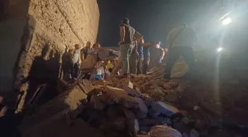 انهيار جزئي لمبنى في الجمالية