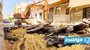 بدء مشروع تجديد رصف طريق «رأس حسن – زناتة»