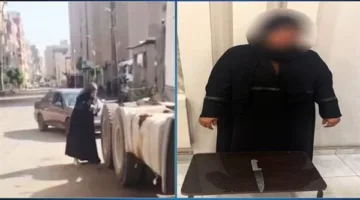 بسبب «الركنة».. القبض على امرأة حاولت ت damages tire of a transport vehicle in Al-Sharqiya
