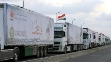 بـ3500 طن.. استمرار قوافل الإغاثة “زاد العزة” إلى غزة لليوم السابع.