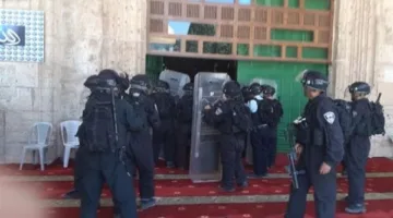 تحت حراسة قوات الاحتلال، عشرات المستوطنين يعتدون على ساحات المسجد الأقصى.