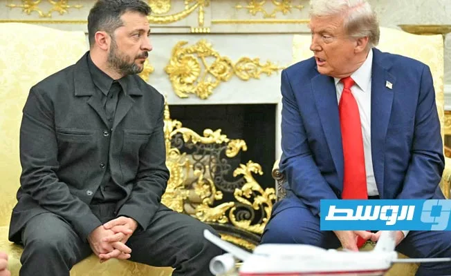 ترامب يعبر عن اهتمامه بعقد قمة ثلاثية مع أوكرانيا وروسيا أثناء استقبال زيلينسكي. ترامب يعبر عن اهتمامه بعقد قمة ثلاثية مع أوكرانيا وروسيا أثناء استقبال زيلينسكي.