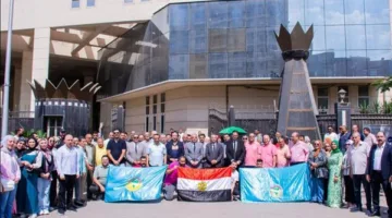 جامعة طنطا تنظم مسيرة كبيرة لتشجيع المشاركة في انتخابات مجلس الشيوخ