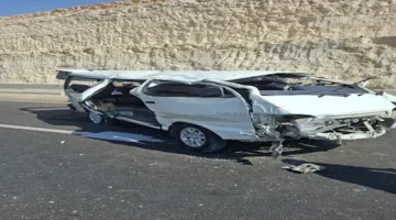 حادث مروع على طريق السخنة يؤدي إلى وفاة شخص وإصابة 13 آخرين