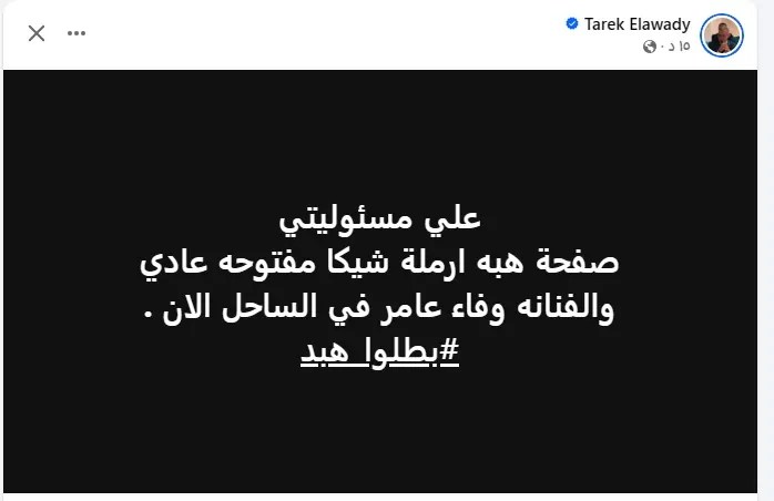 حقيقة هروب وفاء عامر