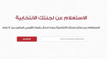 دليل شامل: كيفية التحقق من لجنتك الانتخابية باستخدام الرقم القومي
