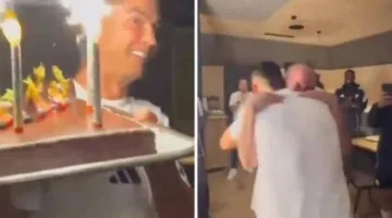 دموع وعناق مؤثر.. رونالدو يحتفل بشيف النصر