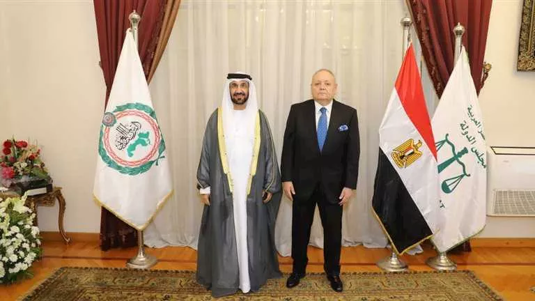 رئيس البرلمان العربي يُهنئ المستشار أسامة شلبي على تسلمه رئاسة مجلس الدولة رئيس البرلمان العربي يُهنئ المستشار أسامة شلبي على تسلمه رئاسة مجلس الدولة