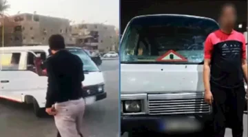 سائق ميكروباص يسير عكس الاتجاه في القاهرة بعد الاعتداء على مواطن بسبب معاتبته