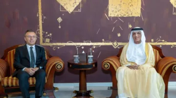 سعود بن صقر يستقبل السفير التركي الجديد ويتمنى له النجاح.