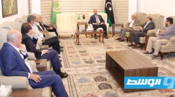 سفير ليبيا في مصر يناقش قضايا الجالية المتعلقة بالإقامة والتنقل عبر المعابر الحدودية.