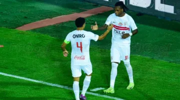 شيكو بانزا يسجل الهدف الثاني له مع الزمالك في المباراة 2 × 3.