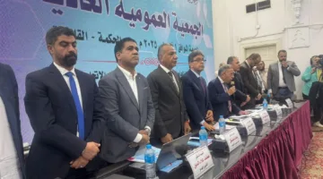 «عبد الحي» يفتتح الاجتماع العام بدقيقة صمت لأرواح شهداء الفرق الطبية وأبناء الشعب الفلسطيني في قطاع غزة.