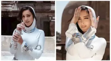 على الرغم من الانتقادات، بسمة بوسيل تشارك صوراً حديثة أمام مساجد القلعة.