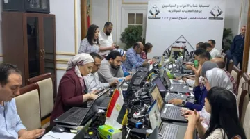غرفة عمليات تنسيقية شباب الأحزاب والسياسيين تتابع تقدم انتخابات مجلس الشيوخ.
