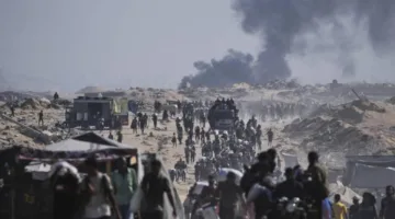 قصف شديد على مدينة غزة وأعداد كبيرة من النازحين