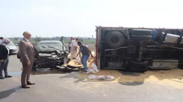 محافظ القليوبية يتدخل بشكل شخصي لإزالة تبعات حادث على طريق “شبرا – بنها الحر” (صور)