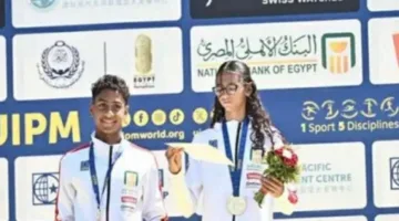 مصر تحقق الميدالية الذهبية في سباق التتابع المختلط ببطولة العالم للخماسي الحديث للشباب تحت 15 سنة.