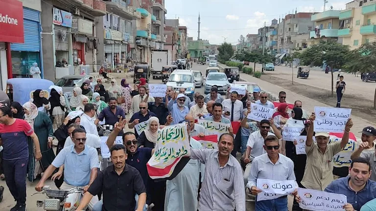 مظاهرة كبيرة في أولاد صقر تأييدًا لانتخابات الشيوخ في الشرقية (صور)