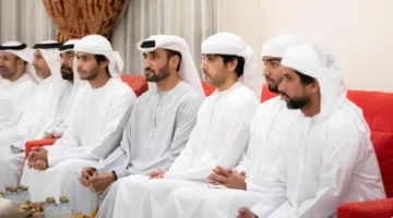 هزاع بن طحنون يقدم تعازيه لعلي حبروت المزروعي في وفاة ابنته