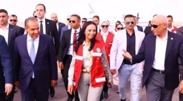 وزيرة التضامن تصل العريش برفقة وزير الخارجية ورئيس الوزراء الفلسطيني
