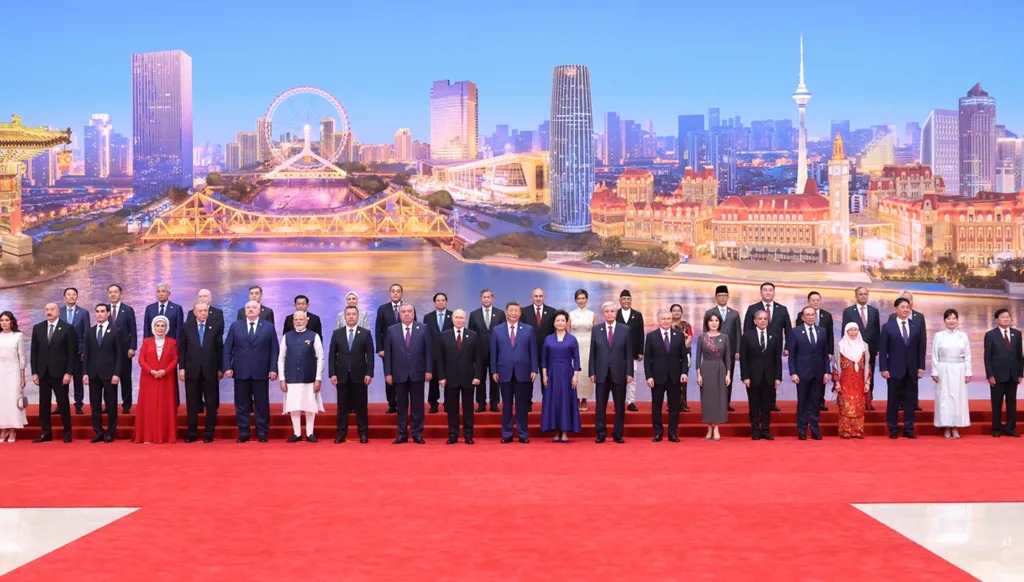 مقر قمة مجلس شنغهاي للتعاون (SCO) في تيانجين، الصين (اكس)