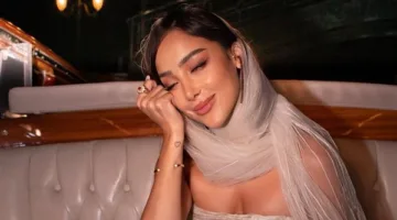 بسمة بوسيل تثير الجدل بإطلالة فريدة: حجاب مع فستان Revealing في حفل amfAR (صور)