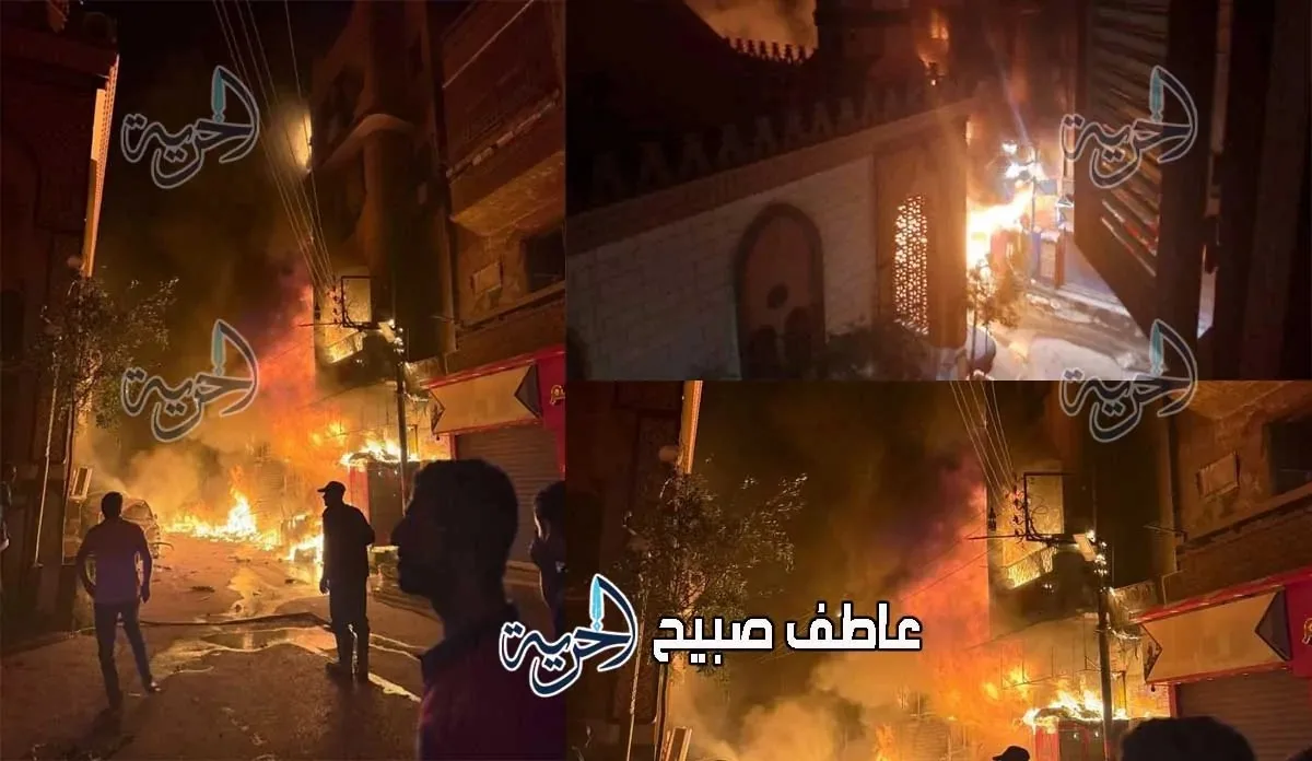 صور: قائمة المصابين السبعة في حريق منزل وثلاثة متاجر بسوهاج