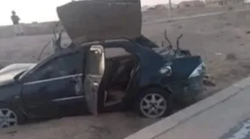 تصادم سيارة خاصة مع جرار زراعي على طريق السويس – السعدية.