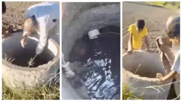 معلم متقاعد في الأقصر ينتشل كلبًا محاصرًا في بئر بعد يومين من الإنقاذ