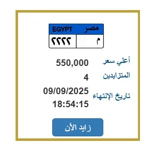 يسعى للحصول عليها 4 متسابقين.. سيارة تحمل الرقم المميز «م 2222» بسعر غير متوقع يسعى للحصول عليها 4 متسابقين.. سيارة تحمل الرقم المميز «م 2222» بسعر غير متوقع